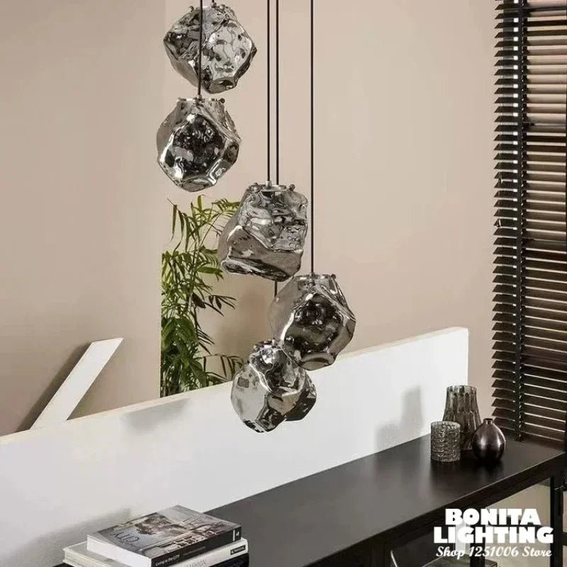 Nordic Ice Crystal Glass Pendant Light