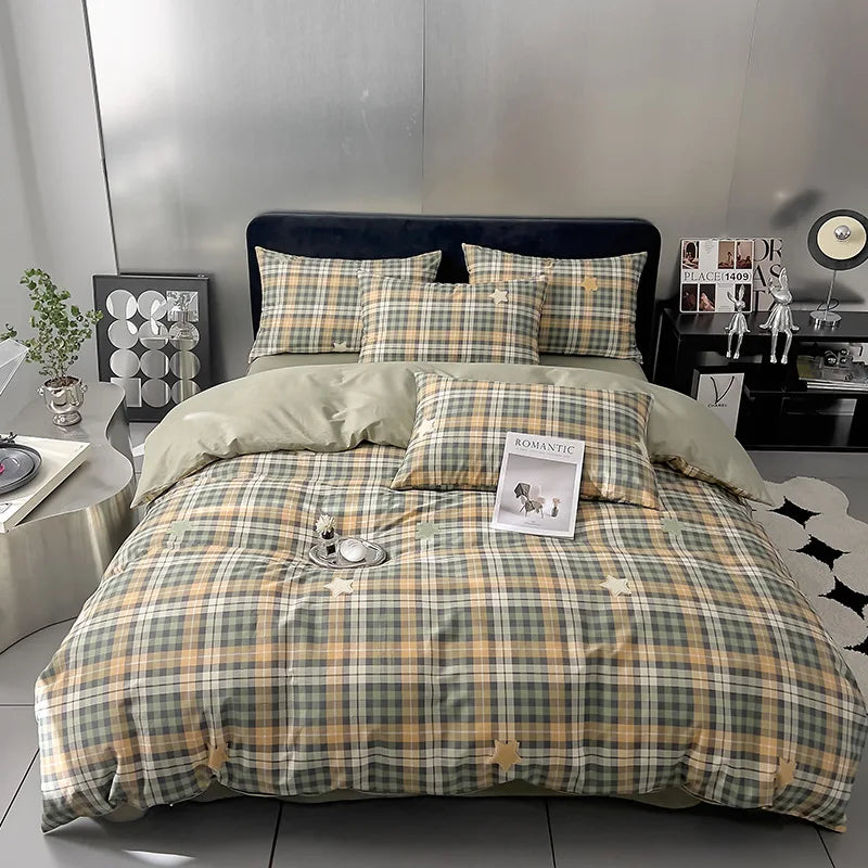 DecorBites™ 100% Cotton Geometric Printed Bed Set - Single Queen Size Bedding