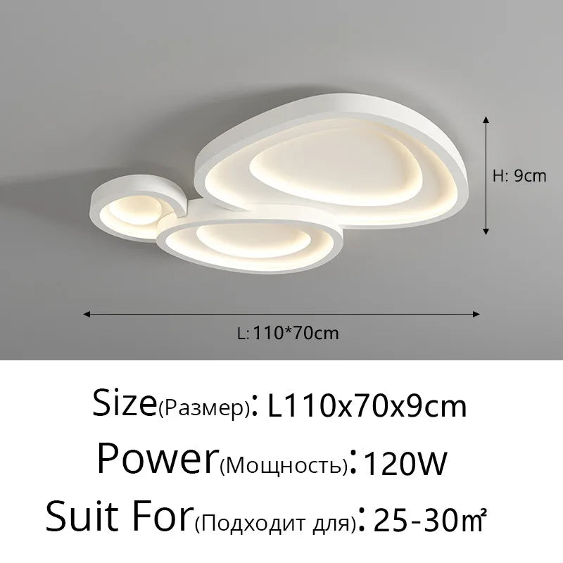 ثريا الزهور بتقنية LED من DecorBites™ لمصابيح سقف غرف النوم العصرية - إضاءة داخلية للمنزل