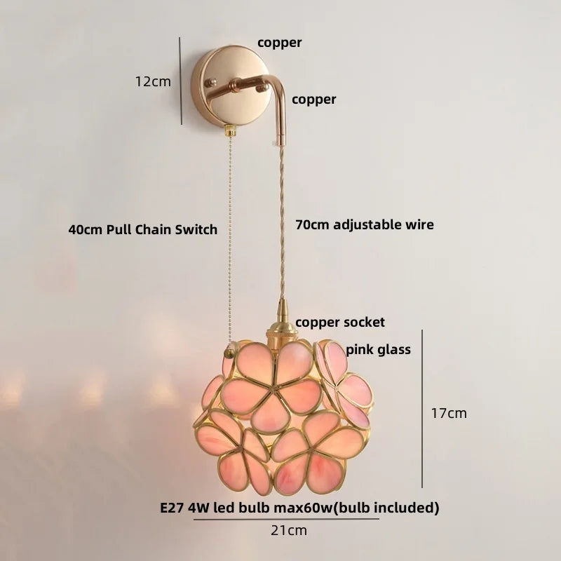 مصابيح جدارية LED من DecorBites™ بزجاج شفاف ومصباح سرير قابل للتعديل على الطراز الاسكندنافي الحديث