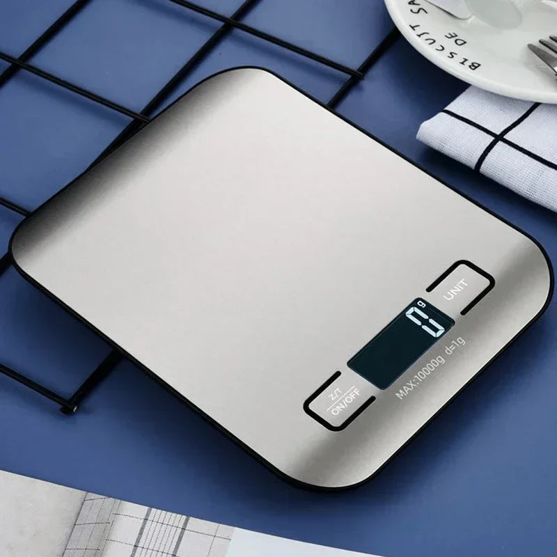 ميزان مطبخ ديكور بايتس™: شاشة LCD إلكترونية من الفولاذ المقاوم للصدأ للمواد الغذائية والبريد
