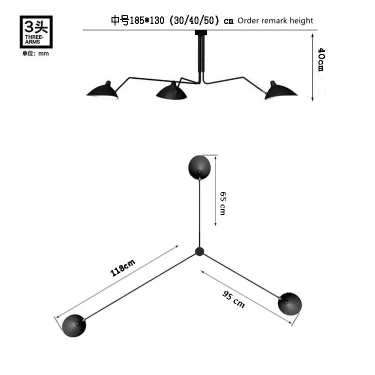 DecorBites™ Adjustable Arm Floor Lamp: Japanese Ceiling Light for Industrial Loft Decor