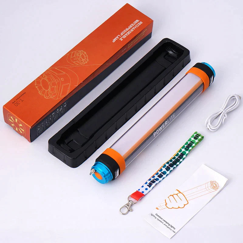 Lampe de camping LED DecorBites™ : Portable, étanche, rechargeable, lampe torche magnétique