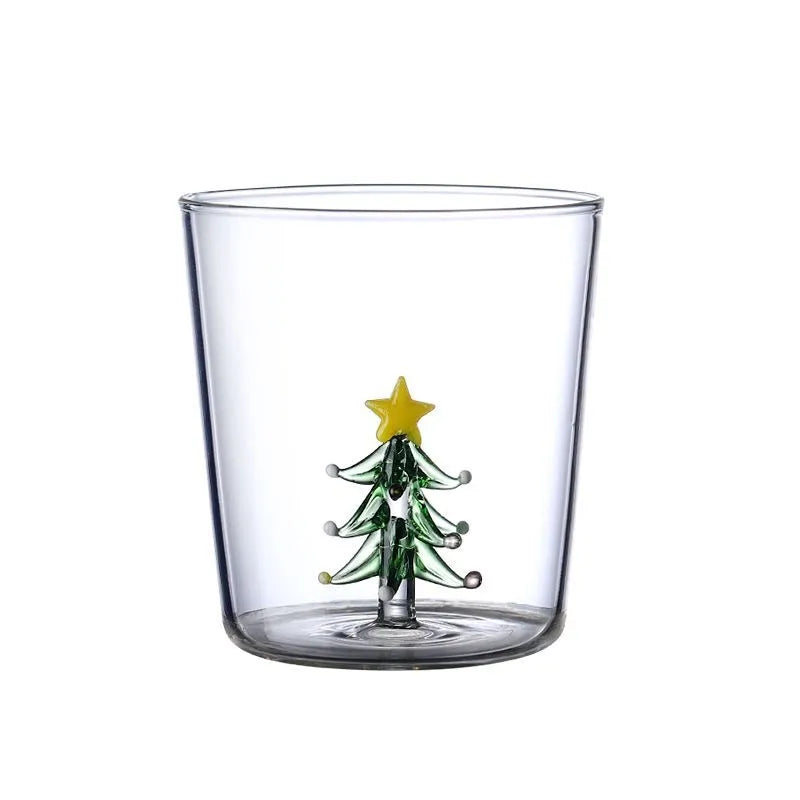 DecorBites™ 300ml 3D Christmas Tree Wine Glass Cup - Elegant Holiday Gift Drinking Glass