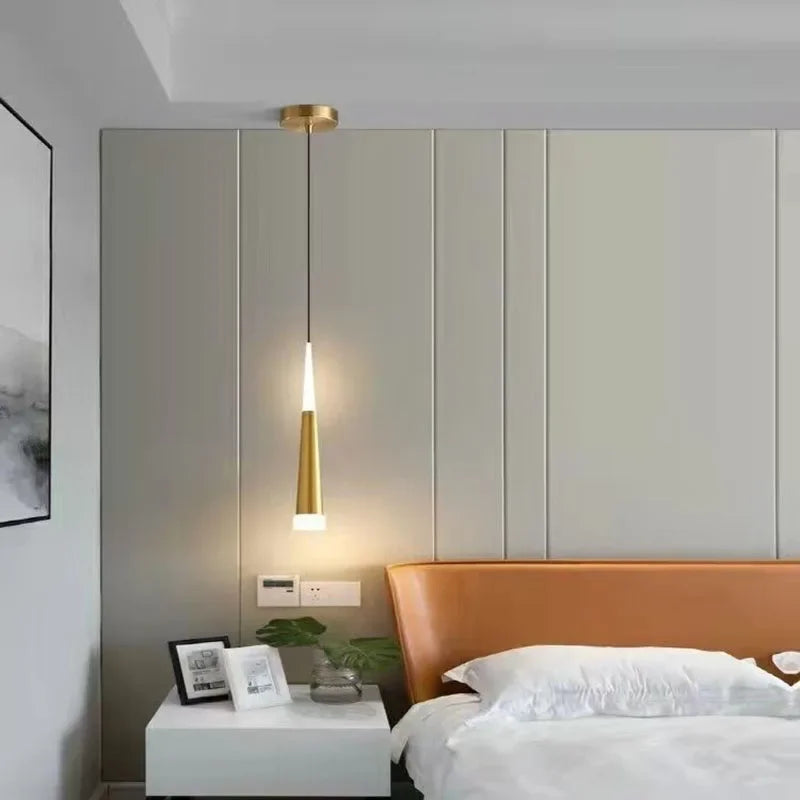 Nordic Black and Gold Aluminum Cord Pendant Light