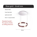 Modern Ring LED Pendant Light in Black or White