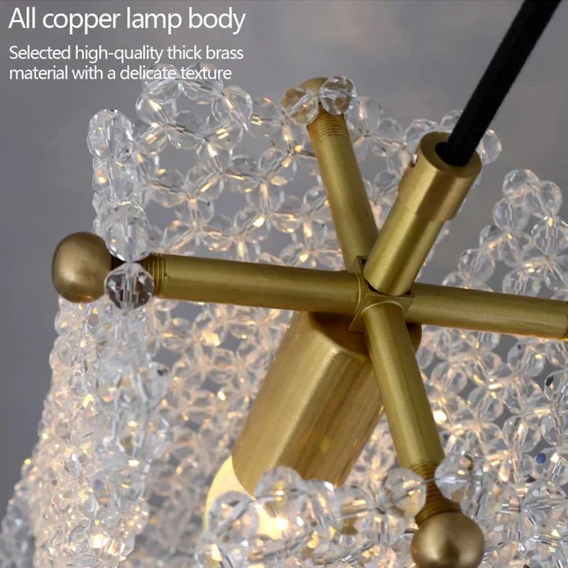 DecorBites™ Crystal Tassel Bedside Pendant Lamp: Luxury Bedroom & Restaurant Lighting