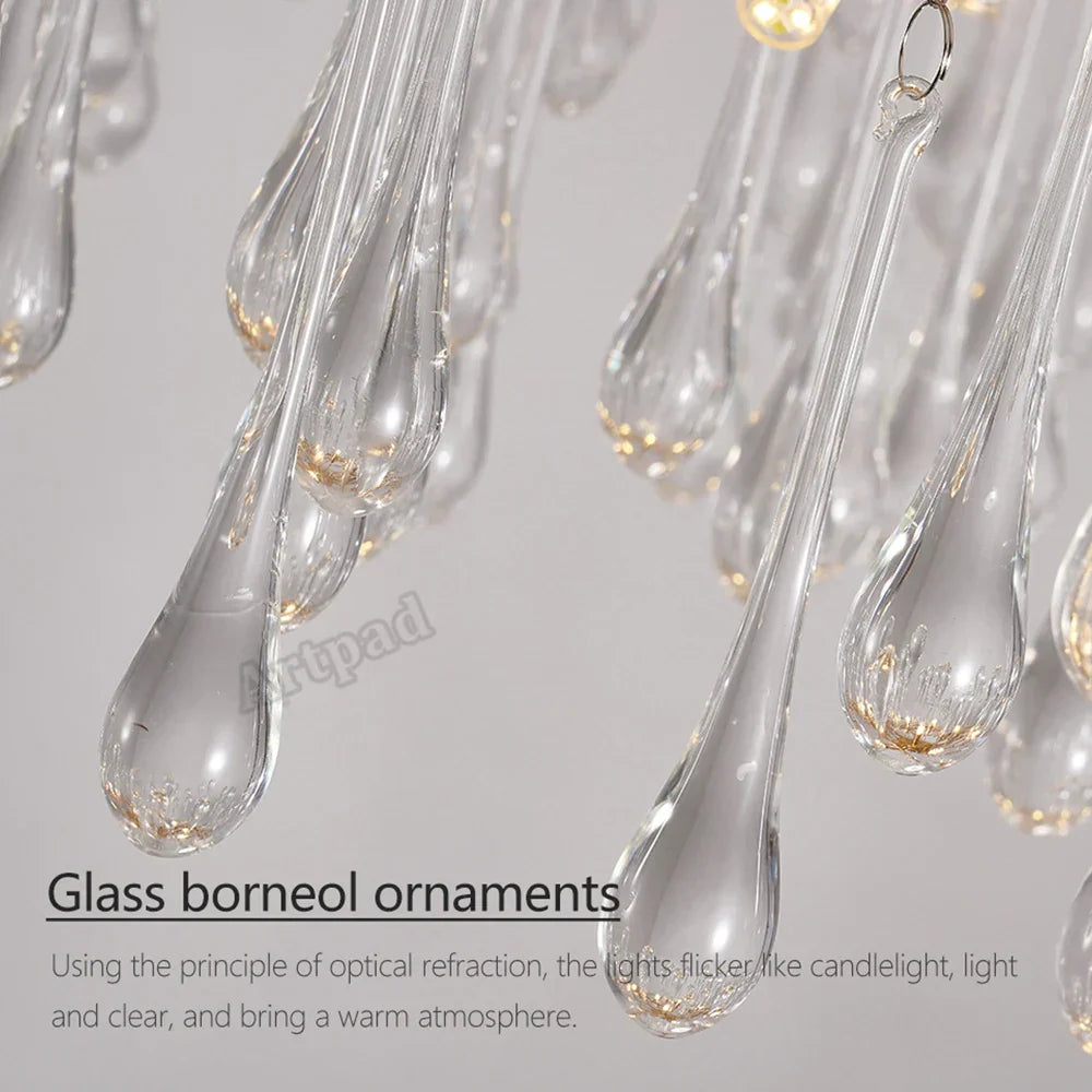 DecorBites™ Golden Branch Led Ceiling Chandelier Modern Living Room Pendant Lights