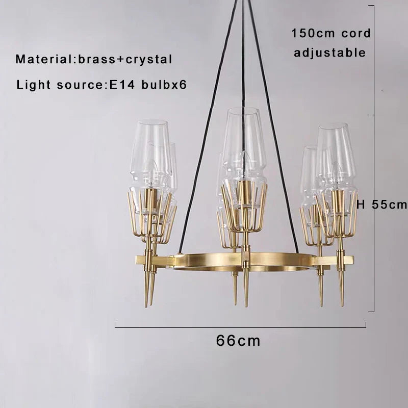 DecorBites™ Crystal Bronze Pendant Lamp for Dining Room LED Dimmable Lighting