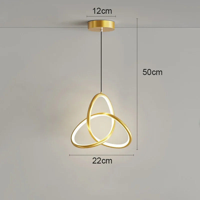 Nordic Metal LED Pendant Light in Black or Gold