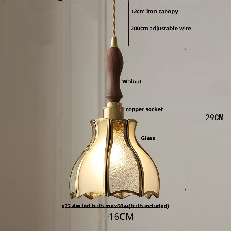 DecorBites™ Colorful Glass Tiffany Style LED Pendant Lamp, Modern Hanging Light Fixture