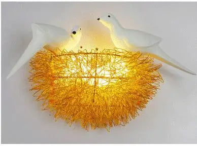 DecorBites™ مصباح جداري عش الطيور الذهبي LED ديكور منزلي حديث إضاءة جدارية
