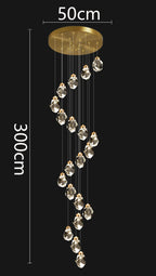 Modern Crystal Staircase Chandelier Pendant Light
