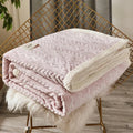 DecorBites™ Coral Fleece Flannel Blanket: Cozy Single/Queen Size Little Quilt - Winter Office/Dorm Warmth