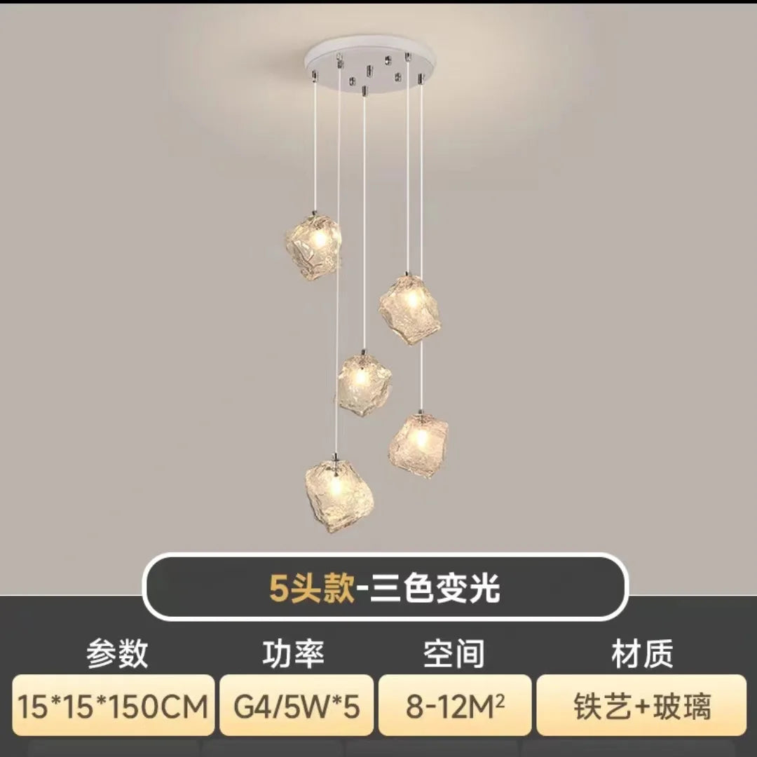 DecorBites™ Cube Chandelier Pendant Lights for Restaurant Loft Stairwell Bedroom Art Décor