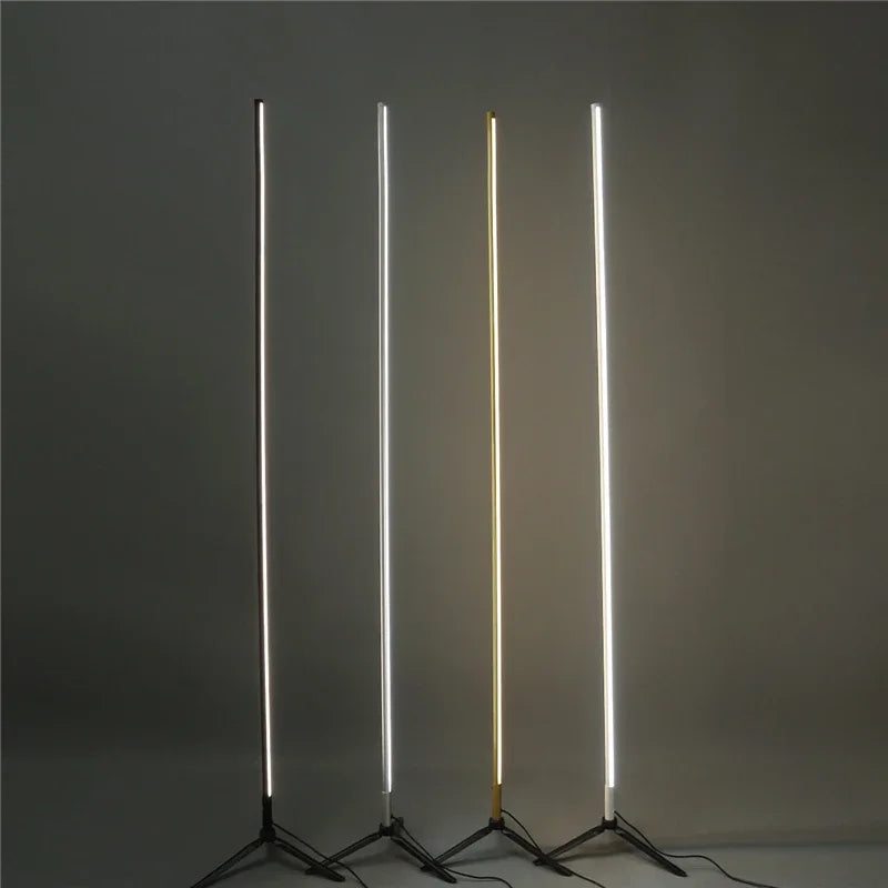 DecorBites™ مصباح أرضي ذهبي LED بتصميم عصري بسيط لغرفة المعيشة وغرفة النوم