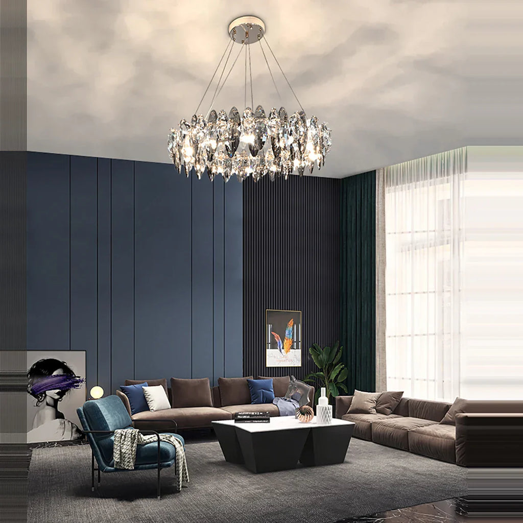 DecorBites™ Crystal Dimmable LED Pendant Lights: Modern Indoor Artistic Hanging Lamps