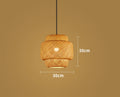 Handwoven Bamboo Pendant Light in Japanese Style