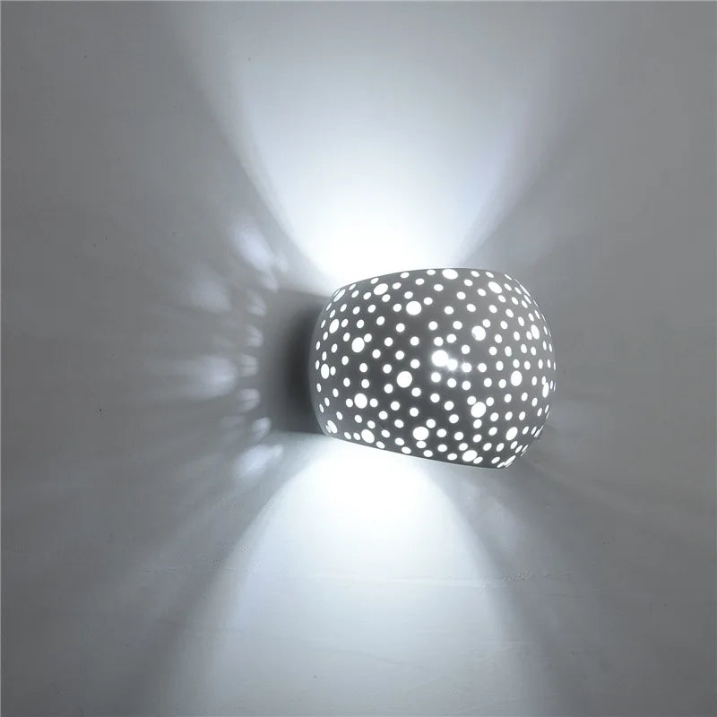 DecorBites™ مصباح حائط جبسي 5 وات LED شمعدانات إضاءة داخلية لغرفة المعيشة وغرفة النوم