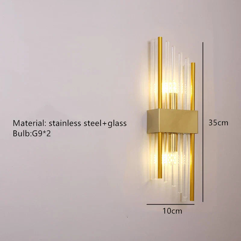 DecorBites™ Gold LED Wall Lamp Modern Light Luxury Sconce for Living Room & Bedroom