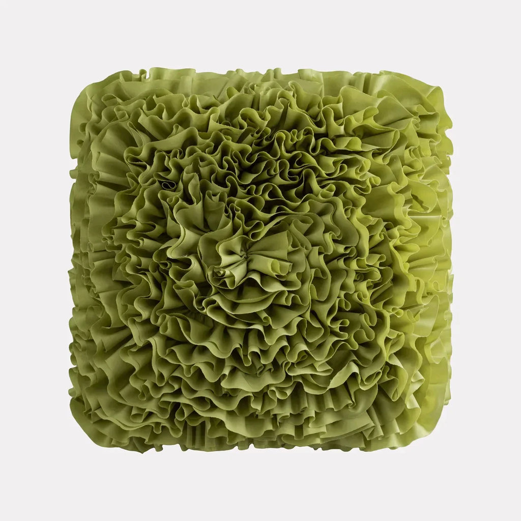 غطاء وسادة ديكور بايتس™ Green Flower لمقعد السيارة والأريكة، ديكور منزلي، وسادة مربعة