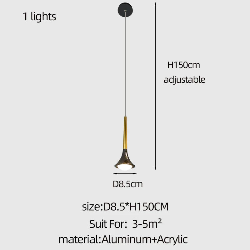 DecorBites™ Elegant Horn-Shaped Chandelier for Living Room and Bedroom
