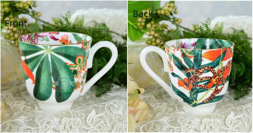 DecorBites™ Green Leaf Collection: Tableware, Plates, Coffeeware, Teaware, Saucers, Bowl, Tray