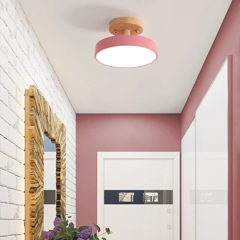 مصباح سقف LED من الأكريليك والخشب من DecorBites™ – مصباح إضاءة داخلي بتصميم نورديك