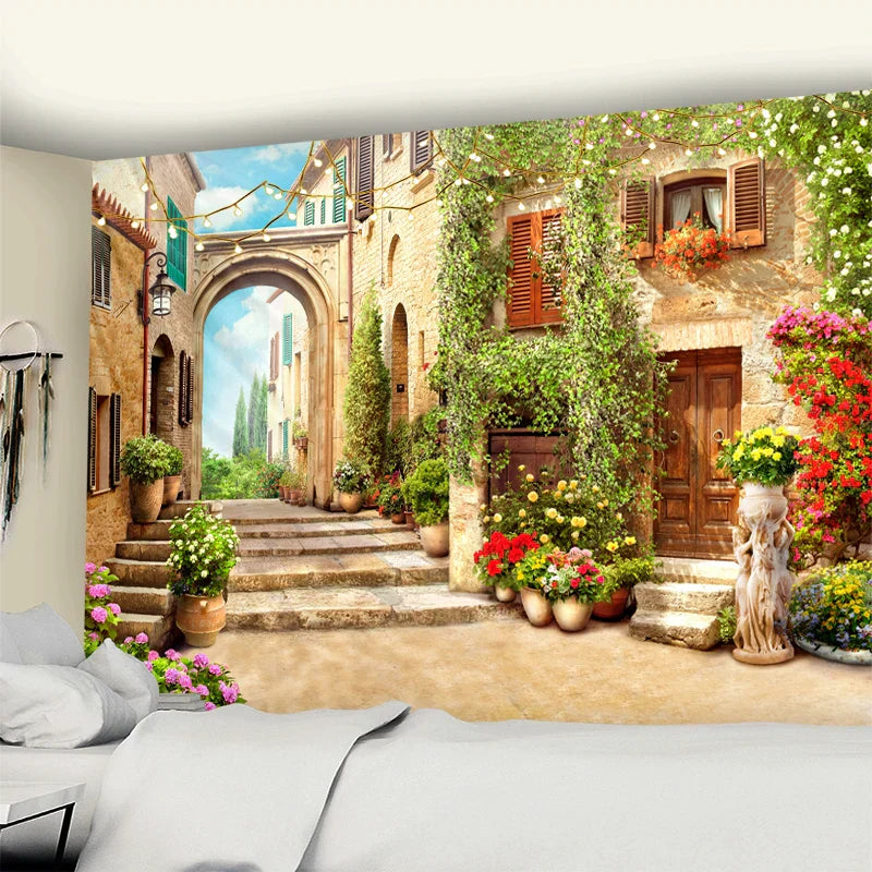 DecorBites™ Garden Tapestry: Natural Scenery Bohemian Wall Hanging for Home Decor