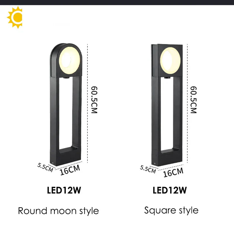 مصباح المسار LED من ديكور بايتس™ بقوة 12 وات من الألومنيوم للحدائق الخارجية والممرات والفناء والمداخل