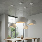Wabi Sabi White Or Gray Sculpted Pendant Light