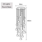 Crystal Ball Staircase Pendant Light in Brushed Stainless