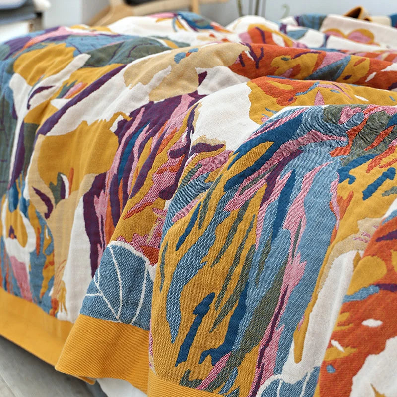 DecorBites™ Cozy Gauze Cotton Throw Blanket