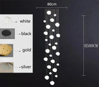 Modern Brushed Stainless Acrylic Multi-Head Pendant Light