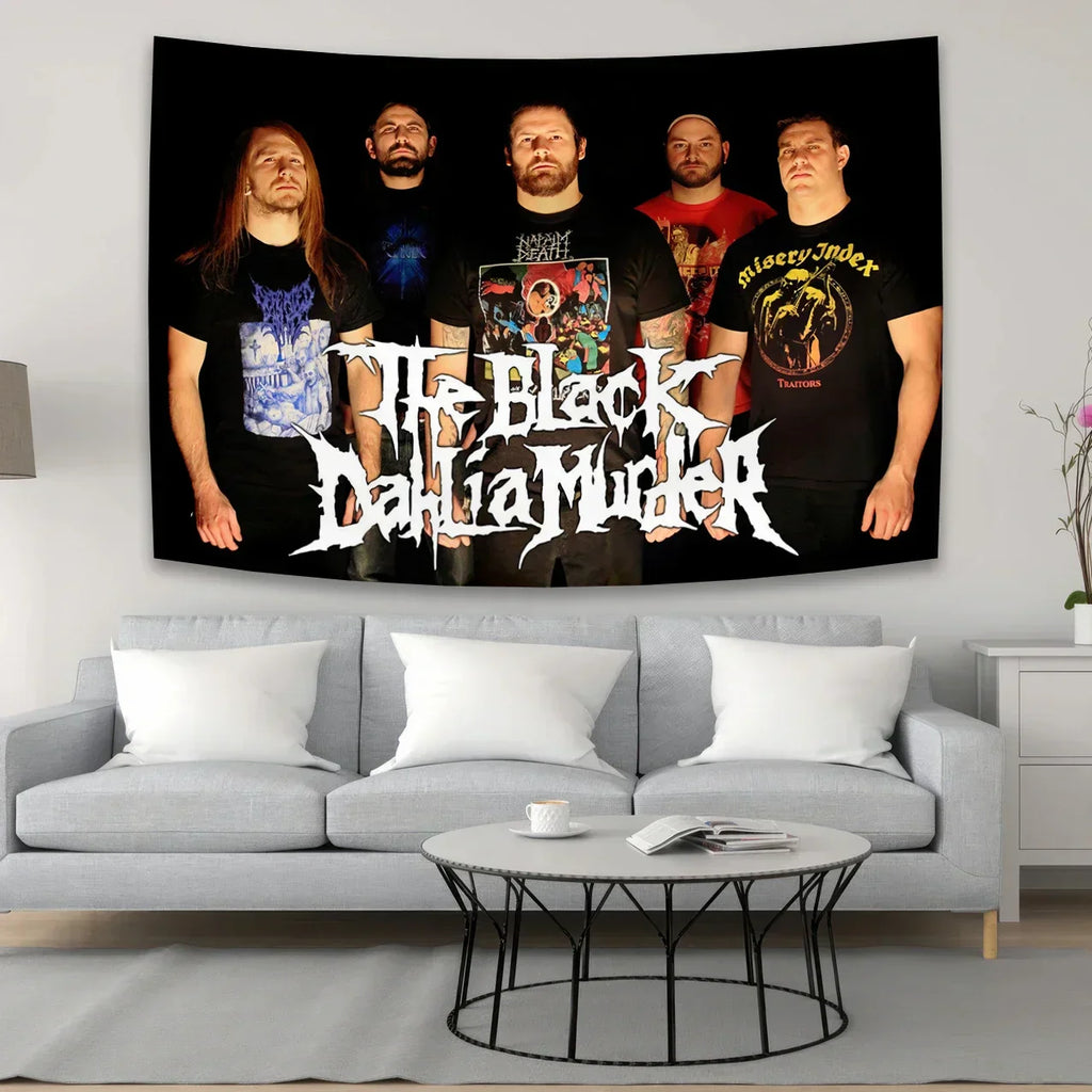 DecorBites™ Black Dahlia Murder Metal Band Tapestry: Rock Music Poster for Studio Bar