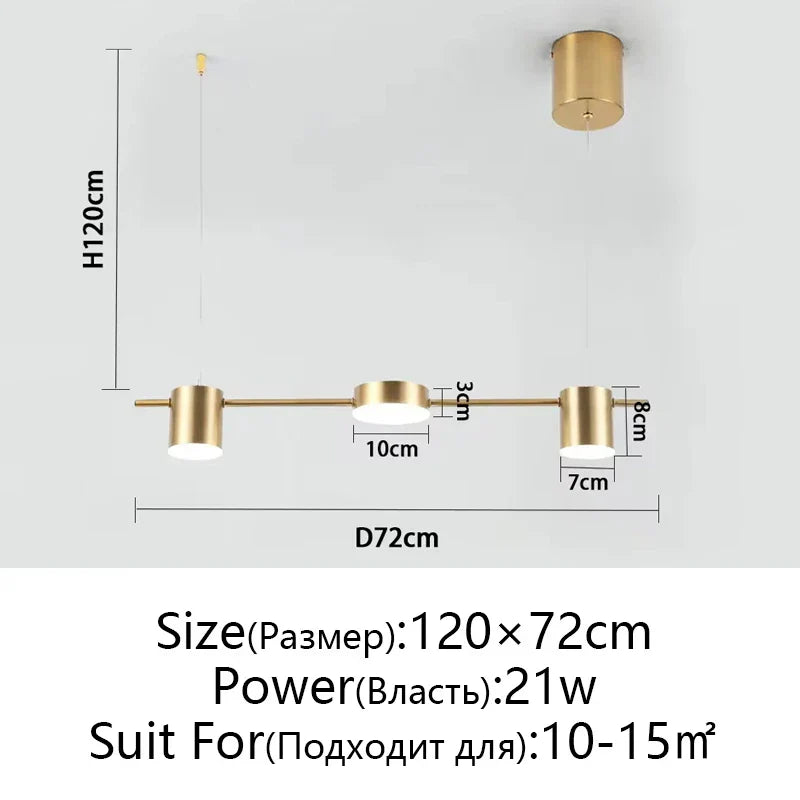 DecorBites™ Dimmable LED Ceiling Chandelier for Living Room, Dining, Kitchen - Modern Hanging Light