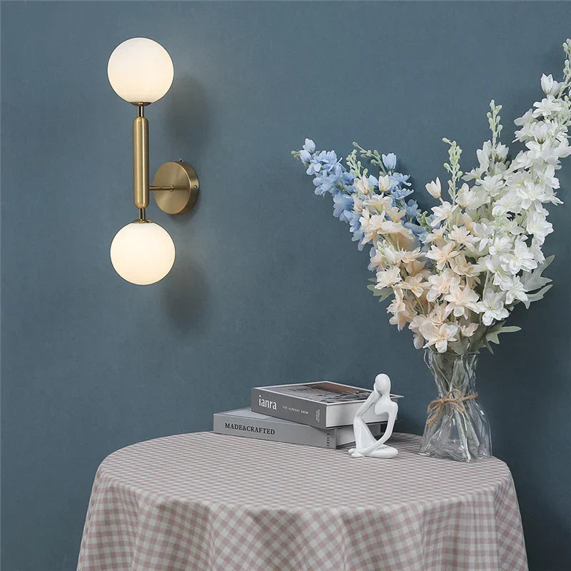 DecorBites™ Glass Ball Wall Lamps: Modern Bedroom & Living Room Lighting Fixtures