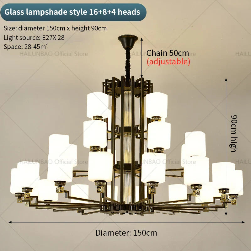 2024 New Duplex Villa Chandelier: DecorBites™ High Jump Floor Hollow Lamps Lighting
