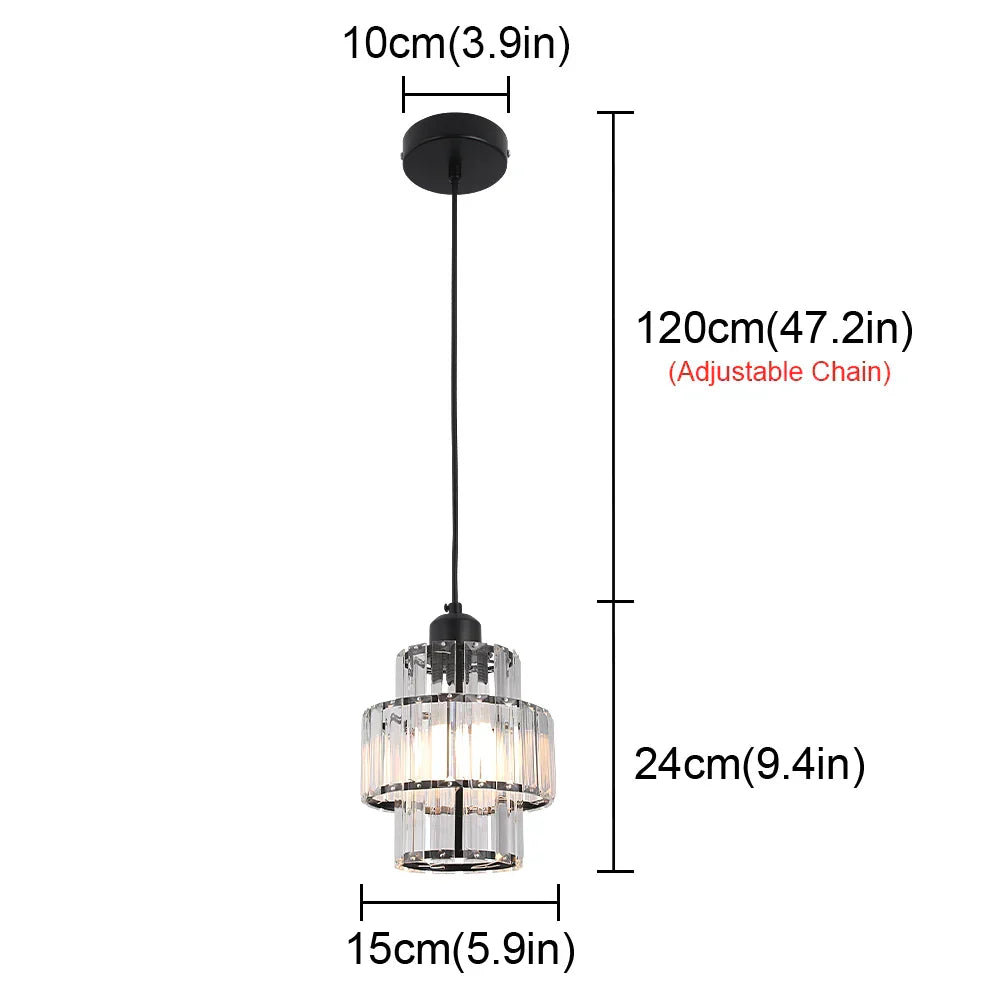 DecorBites™ Suspension en cristal K9 Plafonnier LED Lustre nordique pour salon