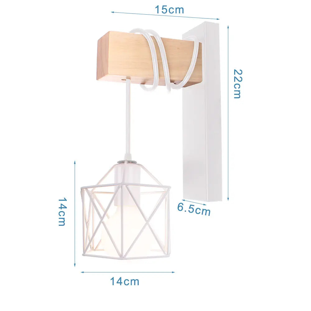 DecorBites™ Industrial LED Wall Sconce Iron Bedside Lamp Retro Loft Indoor Lighting