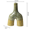 DecorBites™ Abstract Kiln-changing Glaze Ceramic Vase for Home Decor and Floral Arrangement