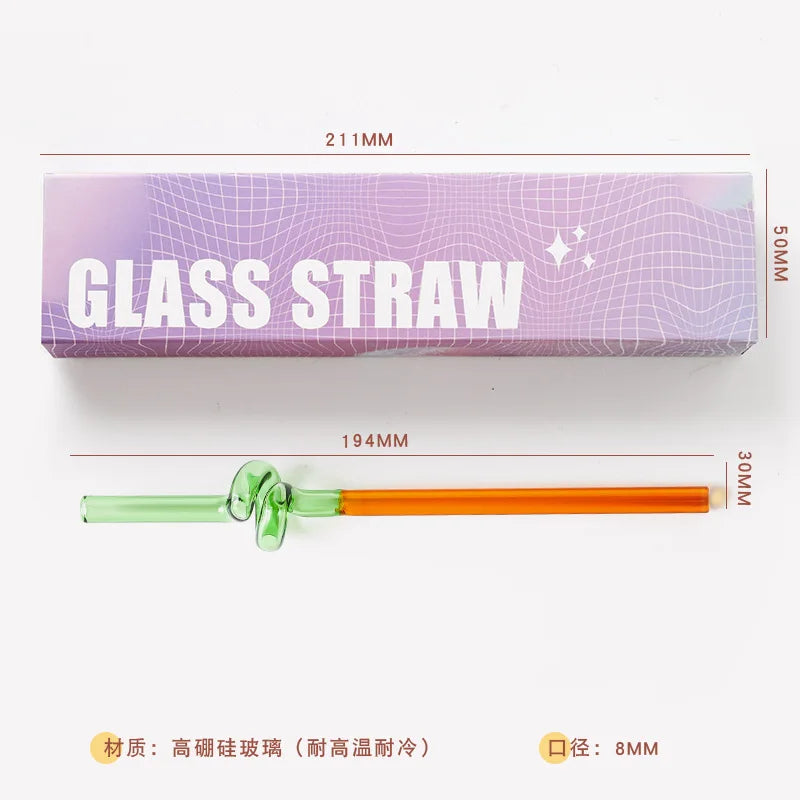 DecorBites™ Glass Flower Handle Stir Bar لأكواب القهوة والمشروبات المختلطة وحفلات المنزل