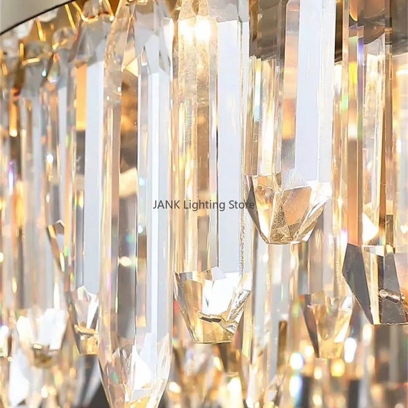 ثريا كريستال فاخرة DecorBites™: إضاءة LED متدلية أنيقة لغرفة النوم وغرفة الطعام