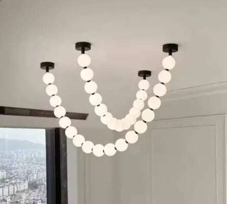 Nordic Beaded Alloy Pendant Light