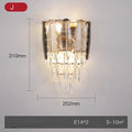 DecorBites™ Crystal Gold Stainless Steel LED Dimmable Wall Sconce