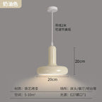 Nordic Cream Mushroom Pendant Light in Painted Aluminum