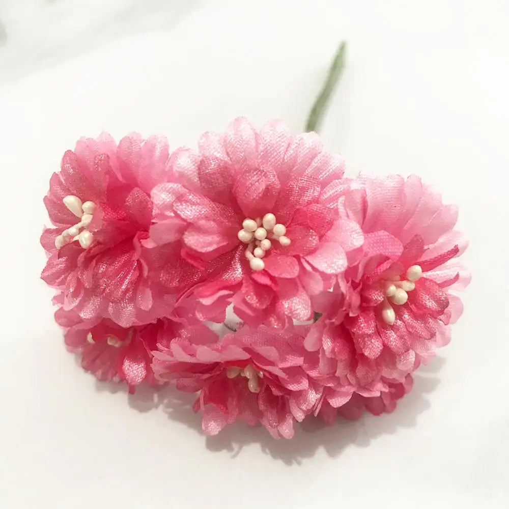 DecorBites™ 200pcs Mixed Rose Red Flower Cherry Stamen Berries Bundle for DIY Decor