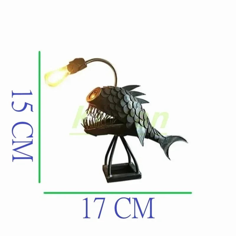 مصباح طاولة DecorBites™ Lantern Fish LED لغرفة النوم والدراسة وديكور غرفة المعيشة