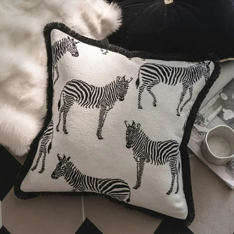 DecorBites™ Geometric Jacquard Pillow Cover Set – Elegant Home Decor Essential