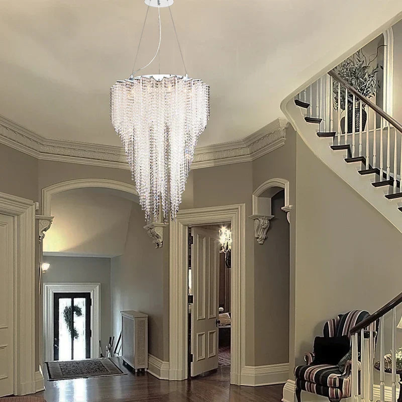 DecorBites™ Crystal Tassel Pendant Light: Italian Postmodern Luxury for Bedroom & Restaurant